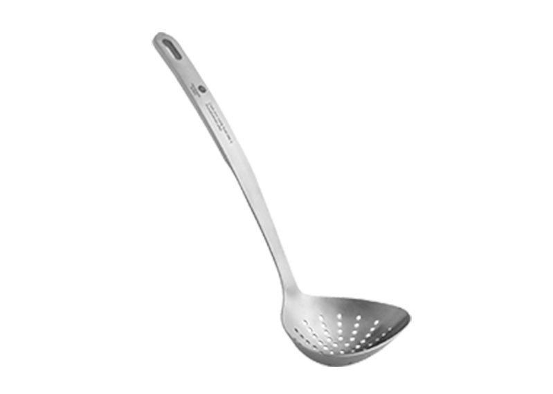 wokpanna i lättviktkolstål inkl sked och hålslev