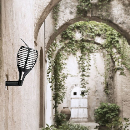 LED solcellsbelysning Fackla, vägg, svart