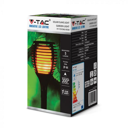 LED solcellsbelysning Fackla, vägg, svart