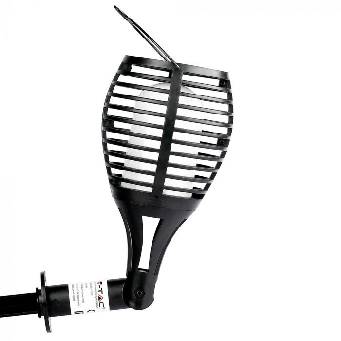 LED solcellsbelysning Fackla, vägg, svart